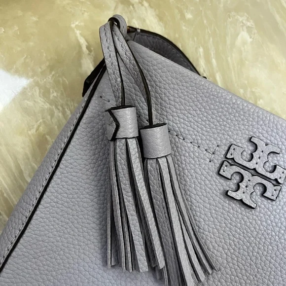 Tory Burch Lavender Pebbled Leather Crossbody Bag - Picture 4 of 5
